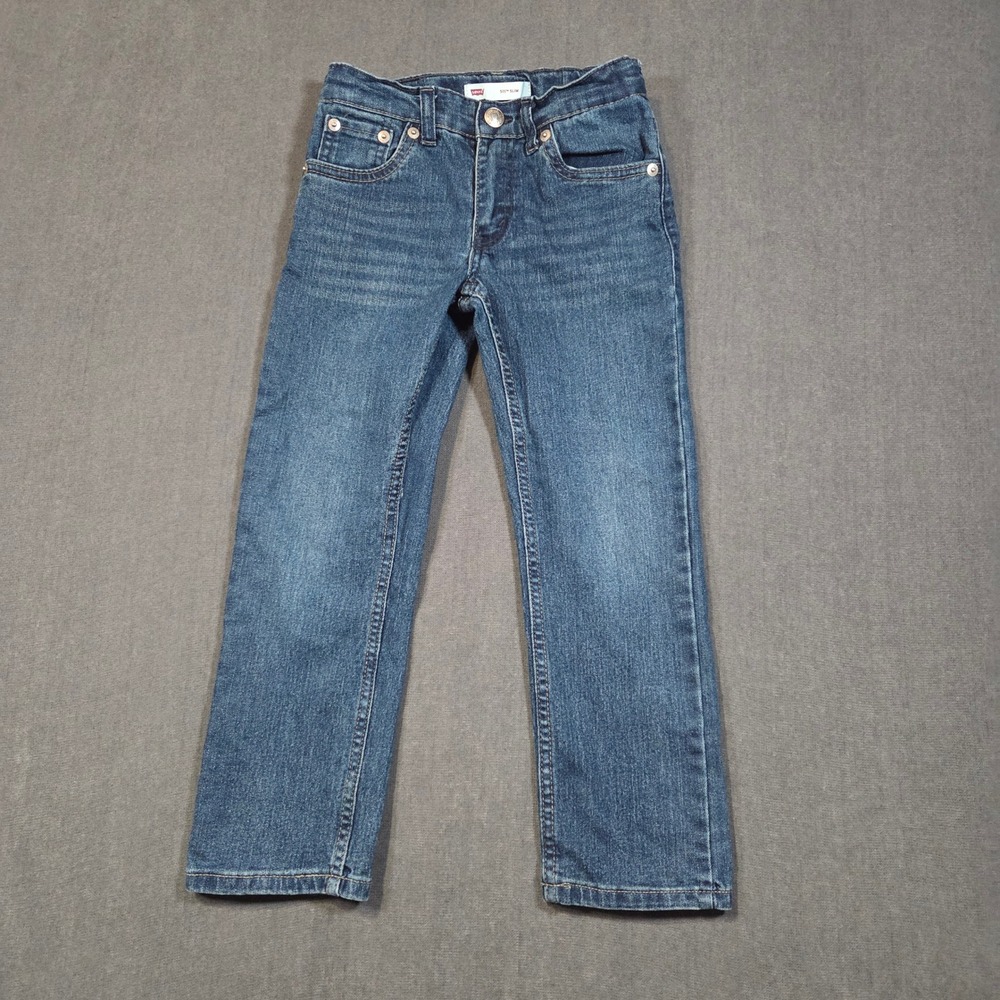 Levi's 511 Slim Jeans Boys Size 6 Regular Blue Denim Adjustable Waist